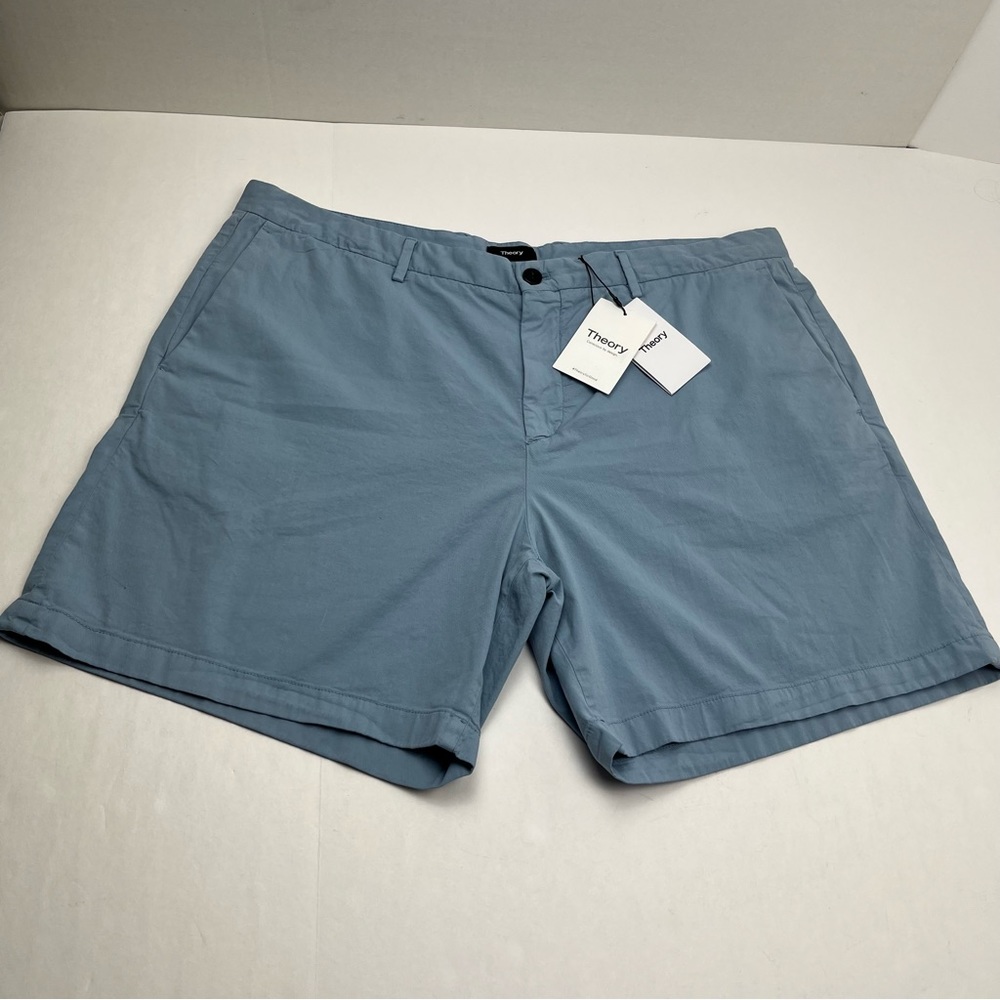 Theory Zaine Shorts Blue Men SZ‎ 40 Cotton Blend Preppy Summer NEW *TINY FLAW*